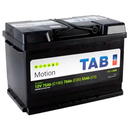 Batería AGM 12V TAB Motion 55AGM | 75Ah Ciclo Profundo - Batería AGM