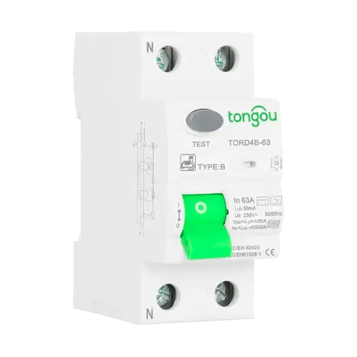 Diferencial Tipo B 2P 32A 30mA Tongou TORD4B - 63 - Tiensol