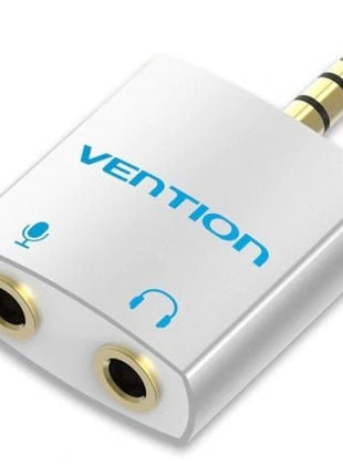 Adaptador Audio Vention BDBW0/ Jack 3.5 Macho - 2x Jack 3.5 Hembra/ Blanco - Tiensol