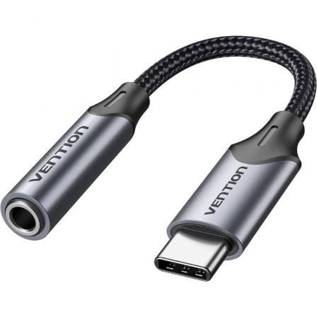 Adaptador Audio Vention BGMHA/ Jack 3.5 Hembra - USB Tipo - C Macho/ 10cm/ Gris - Tiensol