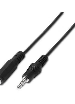 Adaptador Estéreo Aisens A128 - 0145/ Jack 3.5 Macho - Jack 3.5 Hembra/ Hasta 0.1W/ 1.5m/ Negro - Tiensol