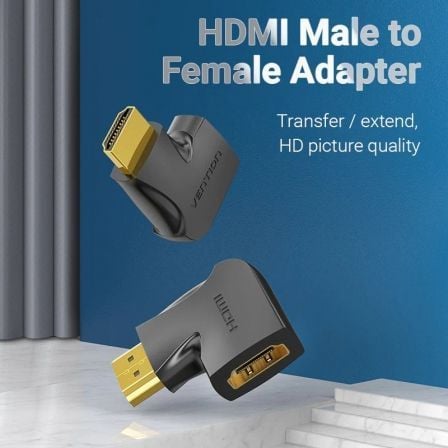 Adaptador HDMI 4K 270º Vention AIQB0/ HDMI Macho - HDMI Hembra - Tiensol