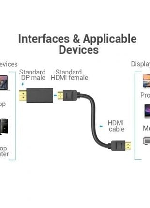 Adaptador HDMI 4K Vention HBPB0/ DisplayPort Macho - HDMI Hembra - Tiensol