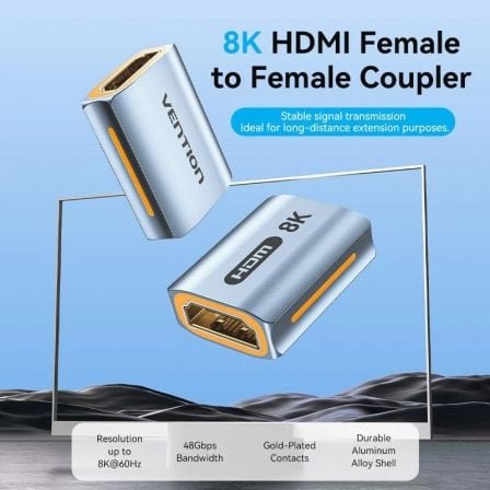 Adaptador HDMI 8K Vention AIUH0/ HDMI Hembra - HDMI Hembra - Tiensol