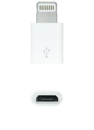 Adaptador Micro USB 2.0 Lightning Nanocable 10.10.4100/ Micro USB Hembra - Lightning Macho/ Blanco - Tiensol