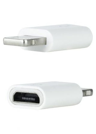 Adaptador Micro USB 2.0 Lightning Nanocable 10.10.4100/ Micro USB Hembra - Lightning Macho/ Blanco - Tiensol