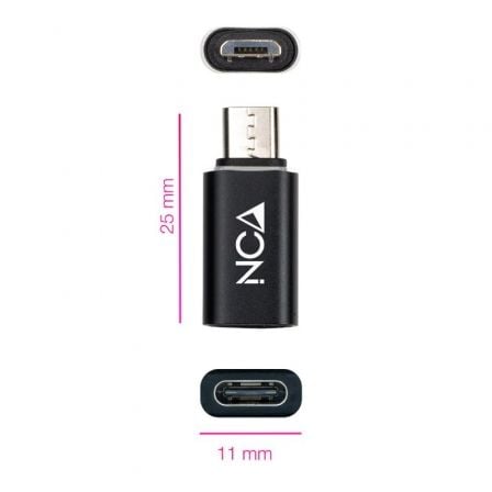 Adaptador Nanocable 10.02.0014/ MicroUSB Macho - USB Tipo - C Hembra - Tiensol