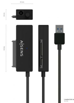 Adaptador para Discos Duros 2.5'/3.5' Aisens ASE - 35A01B/ USB 3.0 - SATA/ con Alimentador - Tiensol