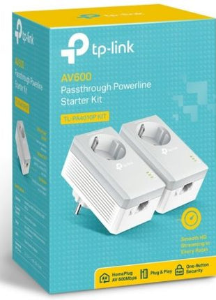 Adaptador Powerline TP - Link TL - PA4010P KIT 600Mbps/ Alcance 300m/ Pack de 2 - Tiensol