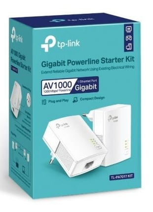 Adaptador Powerline TP - Link TL - PA7017Kit 1000Mbps/ Alcance 300m/ Pack de 2 - Tiensol