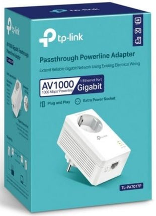 Adaptador Powerline TP - Link TL - PA7017P 1000Mbps/ Alcance 300m - Tiensol