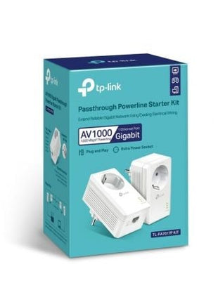 Adaptador Powerline TP - Link TL - PA7017P KIT AV1000 1000Mbps/ Alcance 300m/ Pack de 2 - Tiensol