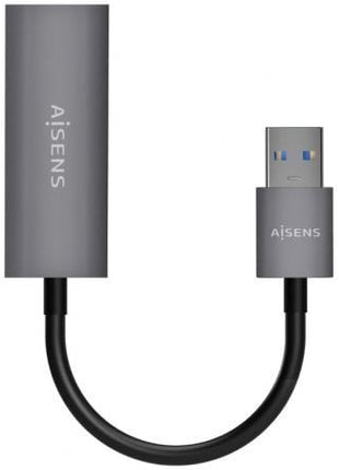 Adaptador USB 3.0 Aisens A106 - 0708/ USB Macho - RJ45 Hembra/ 15cm/ Gris - Tiensol