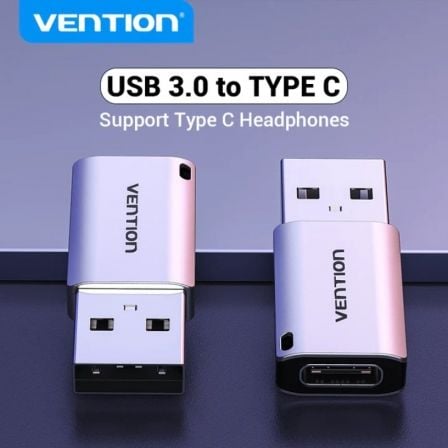 Adaptador USB 3.0 Vention CDPH0/ USB Macho - USB Tipo - C Hembra - Tiensol