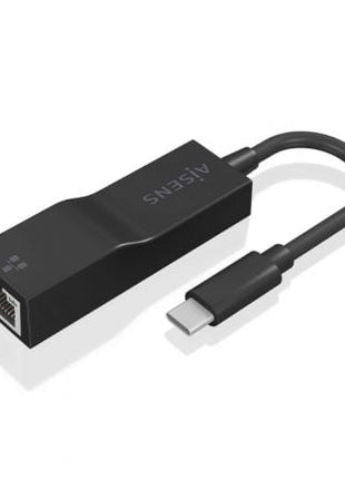 Adaptador USB 3.1 Aisens A106 - 0765/ USB - C Macho - RJ45 Hembra/ 11cm/ Negro - Tiensol