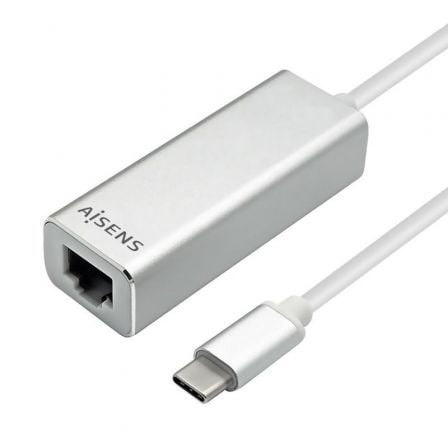 Adaptador USB Tipo - C - RJ45 Aisens A109 - 0341/ 1000Mbps/ USB Tipo - C Macho - RJ45 Hembra - Tiensol