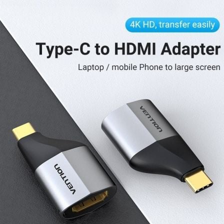 Adaptador USB Tipo - C Vention TCAH0/ USB Tipo - C Macho - HDMI Hembra - Tiensol