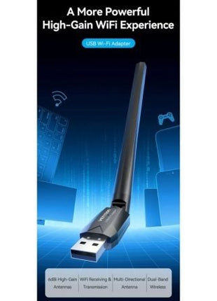 Adaptador USB - WiFi Vention KDUB0/ 650Mbps/ Incluye Drivers - Tiensol