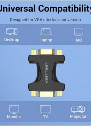 Adaptador Vention DDGB0/ VGA Hembra - VGA Hembra - Tiensol