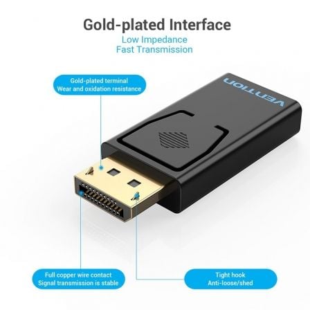 Adaptador Vention HBKB0/ DisplayPort Macho - HDMI Hembra - Tiensol