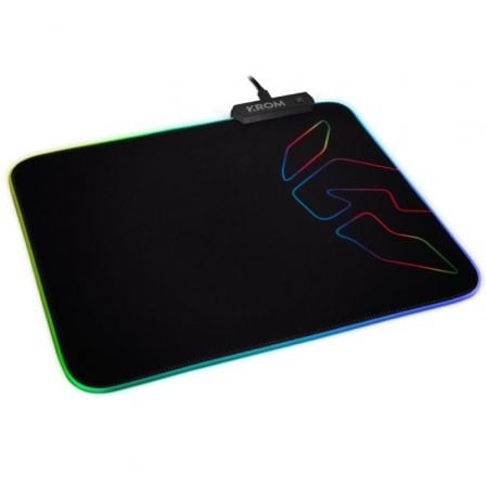 Alfombrilla Krom Knout RGB con Iluminación LED/ 320 x 270 x 3 mm - Tiensol