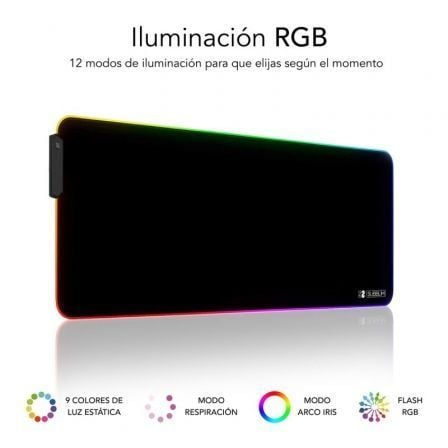 Alfombrilla Subblim MP - 02RGB01 LED RGB XL/ 800 x 300 x 4 mm - Tiensol