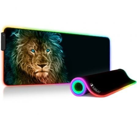 Alfombrilla Subblim SUBMP - 02RGB10 LED RGB Lion XL/ 800 x 300 x 4 mm - Tiensol