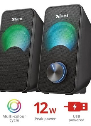 Altavoces Trust Arys RGB/ 12W/ 2.0 - Tiensol