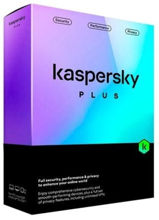 Antivirus Kaspersky Plus/ 10 Dispositivos/ 1 Año - Tiensol