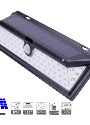 Aplique Solar Pared 500 Lúmenes 66 LEDs JND - 73553 - Tiensol