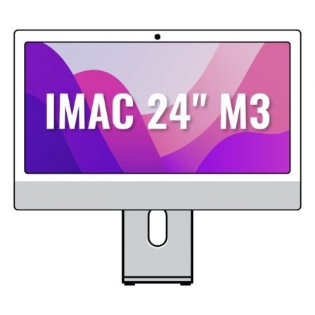 Apple iMac 24' Retina 4,5K / M3 8 - Core CPU/ 8Gb/ 256Gb SSD/ 10 - Core GPU/ Plata - Tiensol