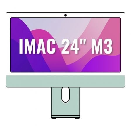 Apple iMac 24' Retina 4,5K / M3 8 - Core CPU/ 8Gb/ 256Gb SSD/ 10 - Core GPU/ Verde - Tiensol