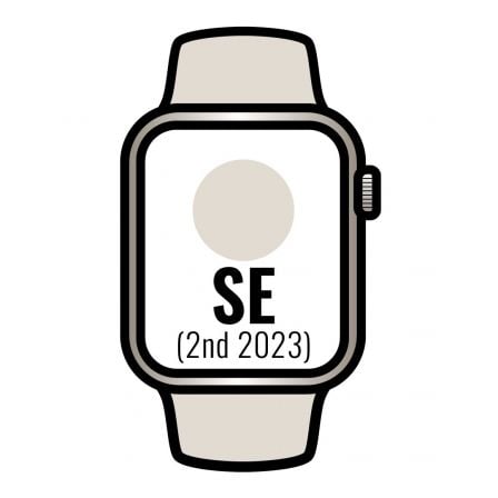 Apple Watch SE 2 Gen 2023/ GPS/ Cellular/ 40mm/ Caja de Aluminio Blanco Estrella/ Correa Deportiva Blanco Estrella S/M - Tiensol