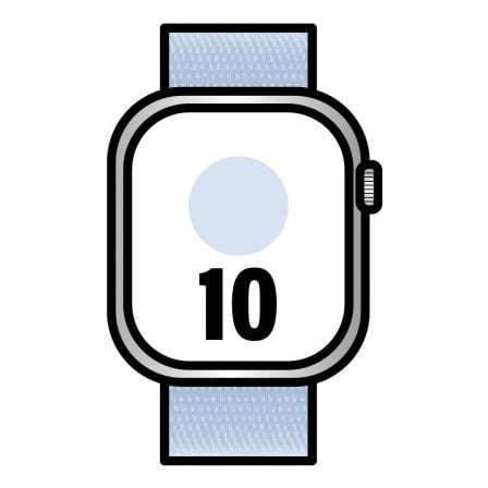 Apple Watch Series 10/ GPS/ 42mm/ Caja de Aluminio / Correa Loop Deportiva Azul Nube - Tiensol