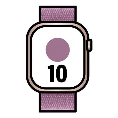 Apple Watch Series 10/ GPS/ 42mm/ Caja de Aluminio Oro Rosa / Correa Deportiva Rosa Rubor M/L - Tiensol