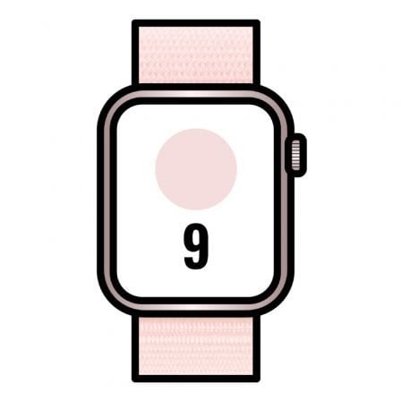 Apple Watch Series 9/ GPS/ 45mm/ Caja de Aluminio Rosa/ Correa Deportiva Loop Rosa Claro - Tiensol