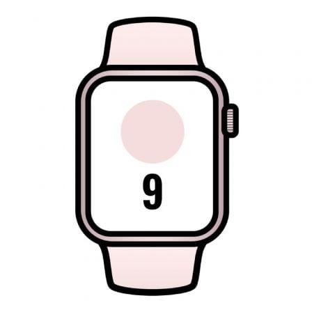 Apple Watch Series 9/ GPS/ 45mm/ Cellular/ Caja de Aluminio Rosa/ Correa Deportiva Rosa Claro M/L - Tiensol