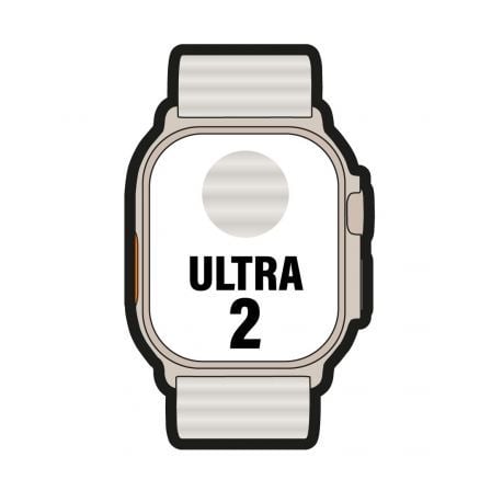 Apple Watch Ultra 2/ GPS/ Cellular/ 49mm/ Caja de Titanio/ Correa Ocean Blanca - Tiensol