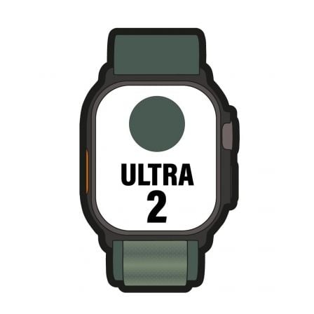 Apple Watch Ultra 2/ GPS/ Cellular/ 49mm/ Caja de Titanio Negro / Correa Loop Alpine Verde Oscuro Pequeña - Tiensol