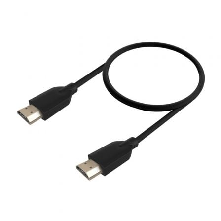 Cable HDMI 2.0 4K CCS Aisens A120-0728/ HDMI Macho - HDMI Macho/ Hasta 10W/ 2250Mbps/ 50cm/ Negro - Tiensol