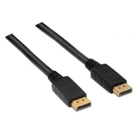 Cable DisplayPort 1.2 4K Aisens A124-0129/ DisplayPort Macho - DisplayPort Macho/ Hasta 5W/ 2300Mbps/ 2m/ Negro - Tiensol