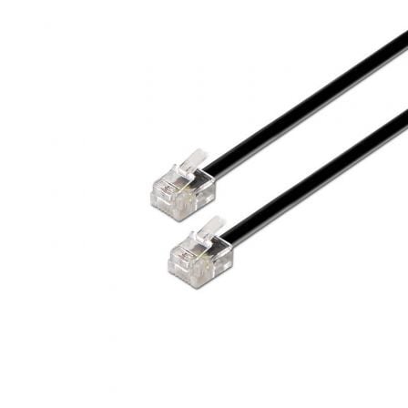 Cable de Teléfono RJ11 6P4C Aisens A143-0319/ 2m/ Negro - Tiensol