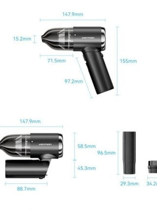 Aspirador de Mano con batería Vention KRAB0/ Autonomía 20 Min - Tiensol