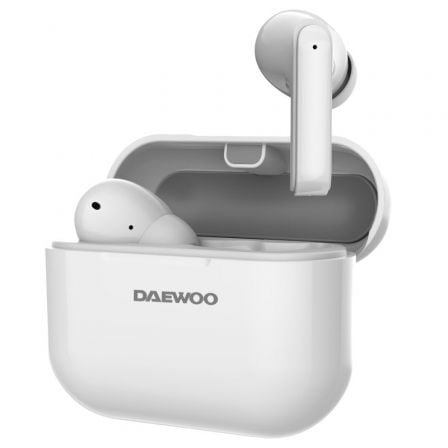 Auriculares Bluetooth Daewoo DW2005 con estuche de carga/ Autonomía 6h/ Blancos - Tiensol