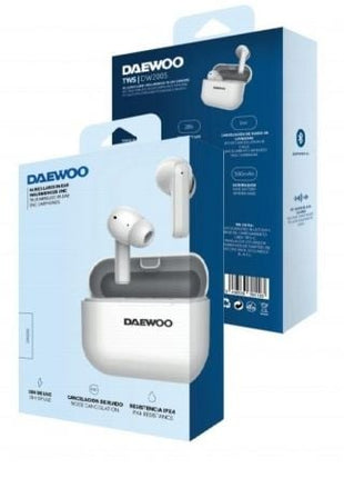 Auriculares Bluetooth Daewoo DW2005 con estuche de carga/ Autonomía 6h/ Blancos - Tiensol