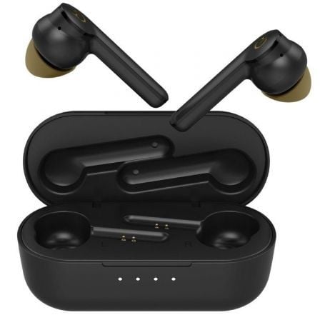 Auriculares Bluetooth Hiditec Vesta 90's Limited Edition con estuche de carga/ Autonomía 8h/ Negros - Tiensol