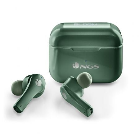 Auriculares Bluetooth NGS Ártica Bloom con estuche de carga/ Autonomía 6h/ Verdes - Tiensol