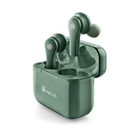 Auriculares Bluetooth NGS Ártica Bloom con estuche de carga/ Autonomía 6h/ Verdes - Tiensol