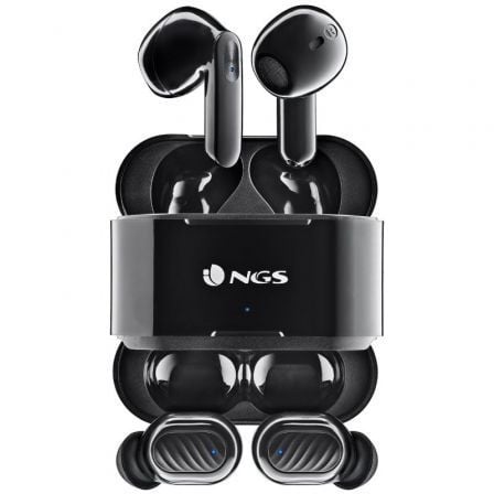 Auriculares Bluetooth NGS Ártica Duo con estuche de carga/ Autonomía 5h/ Negros - Tiensol