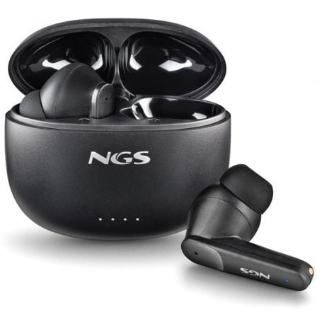 Auriculares Bluetooth NGS Ártica Hush con estuche de carga/ Autonomía 4h/ Negros - Tiensol